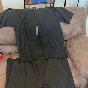 Doma Black Shirt and Pants Ensemble